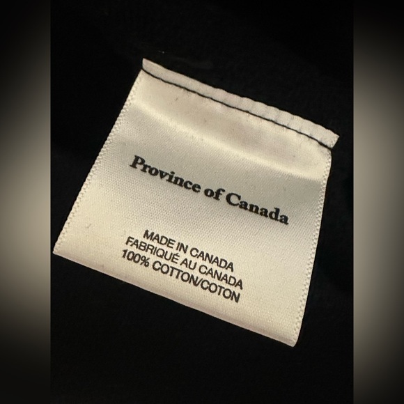 New With Tags Unisex Province of Canada French Terry Hoodie in Black Sz 2XL - Picture 3 of 4